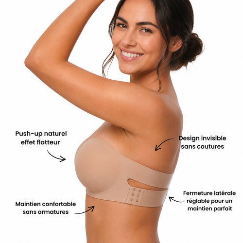 Soutien-Gorge Pushup Sans Bretelles - Liberté et Élégance au Quotidien