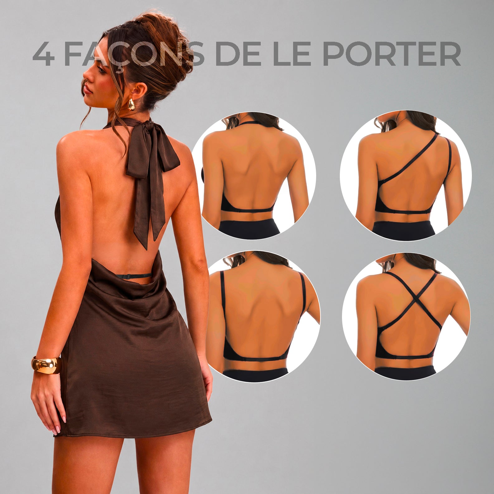 Reggiseno SCENIQO YG invisibile senza schienale effetto push-up