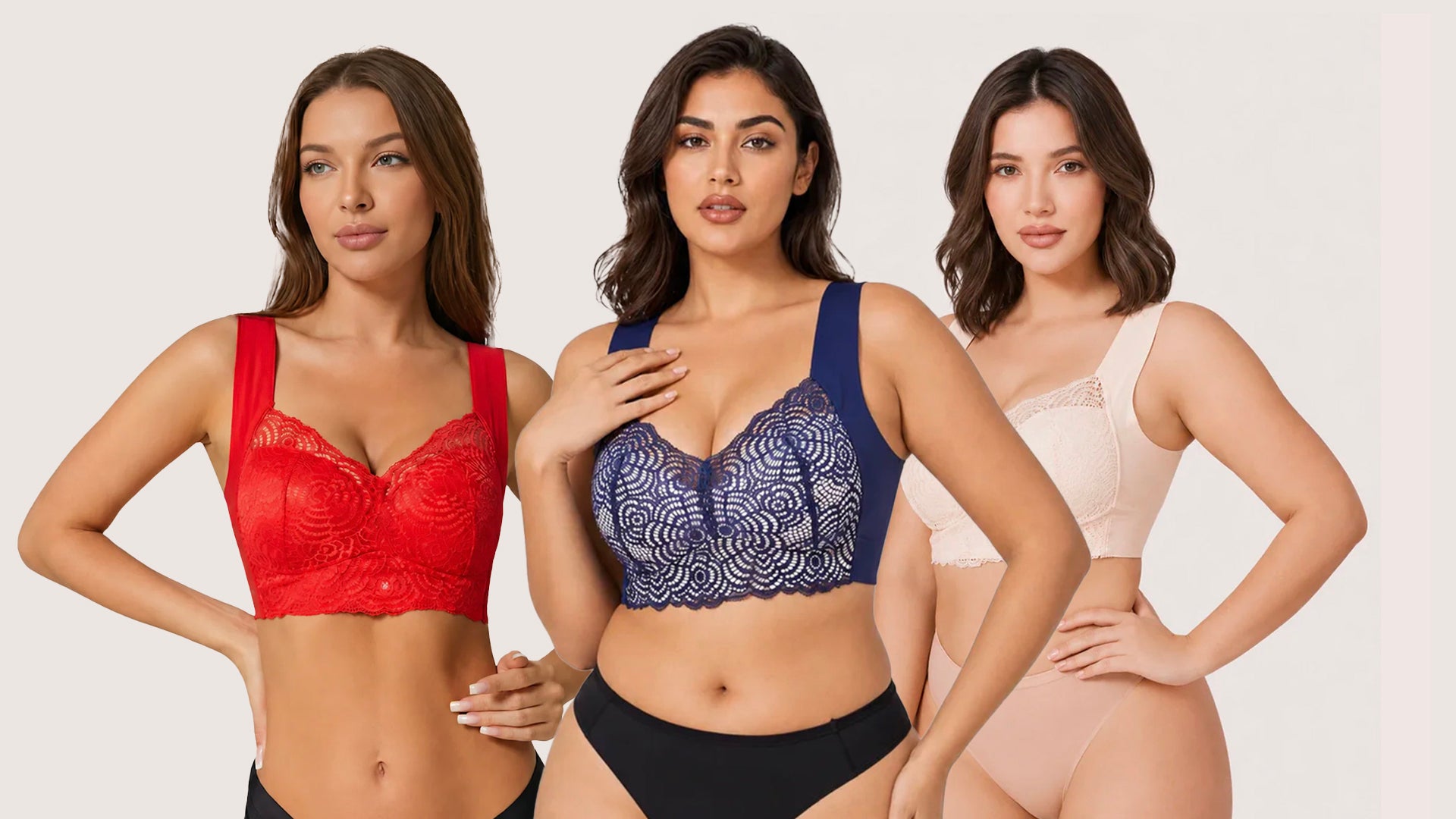 Soutien-gorge SCENIQO Curvy porté en plusieurs coloris